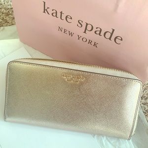 Kate Spade Wallet- Gold color (Brand New)